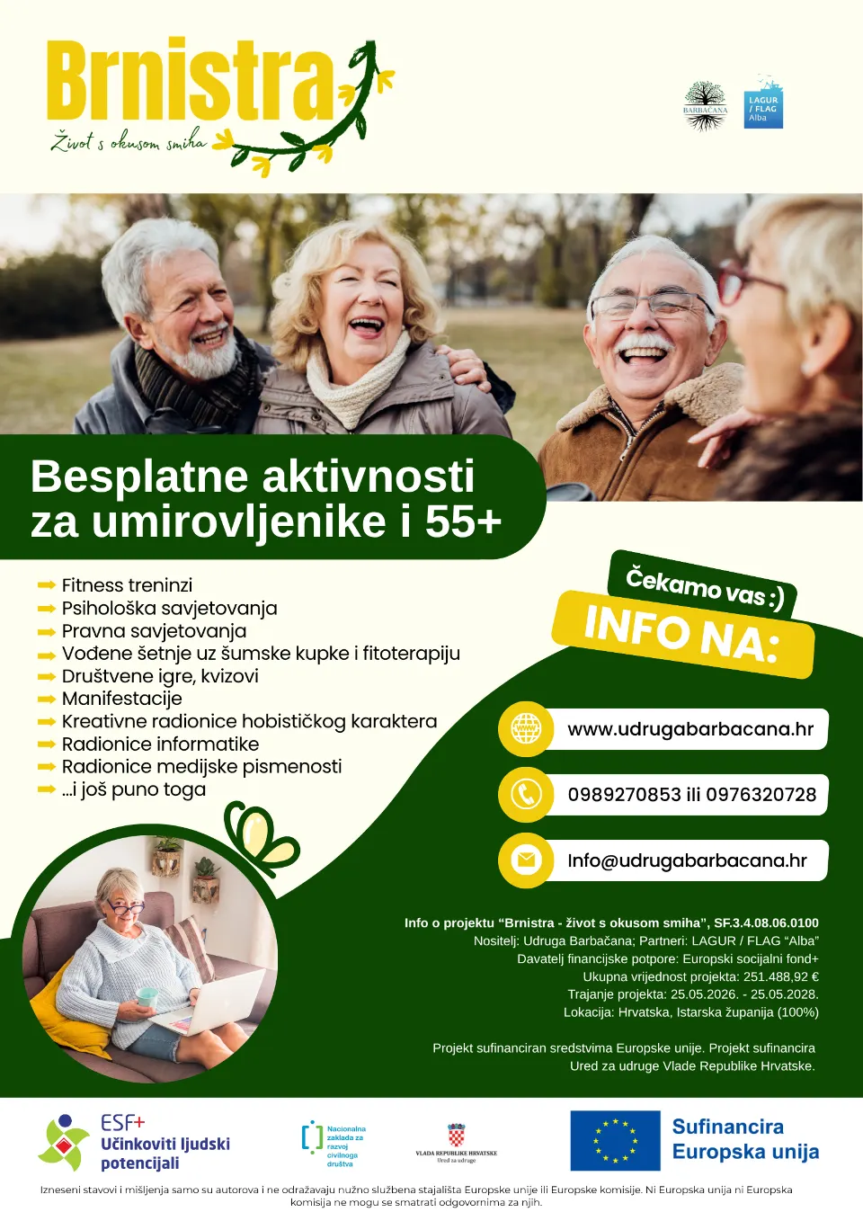 Fitness, šetnje, kvizovi i radionice: Sve ovo besplatno je za 55+ u Istri