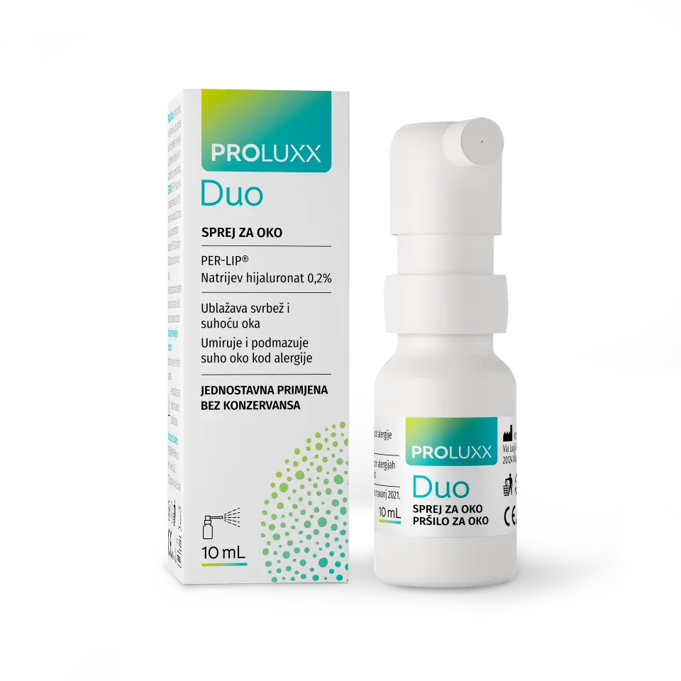 Revolucija u liječenju suhog oka i alergijskog konjunktivitisa – PROLUXX DUO SPREJ