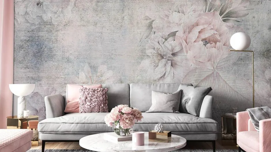 Na slici: Tapete za zid | Dizajnerski Mural | Flower Chic